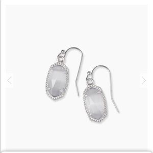 Kendra Scott Small Drop Lee Earrings Silver Slate
